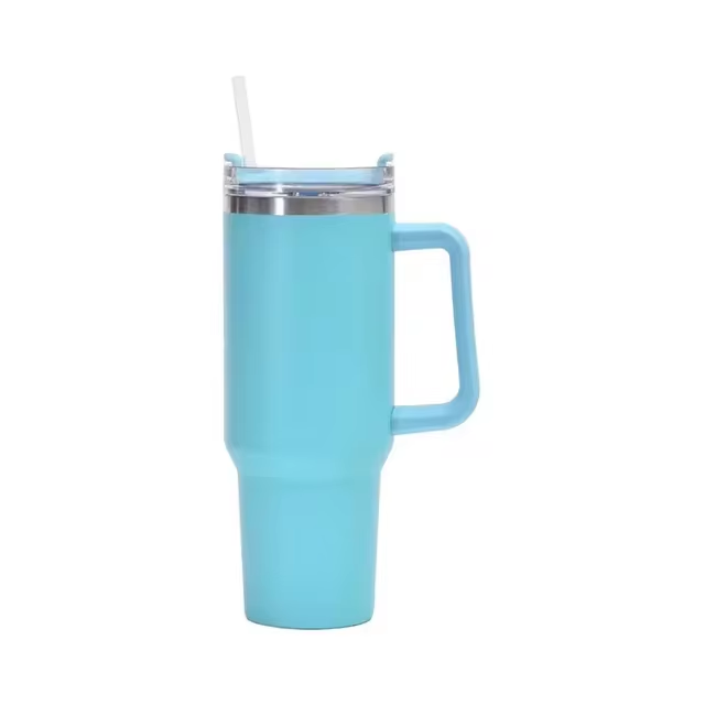 40oz Insulated Travel Mug with Straw and Handle 1200 ml