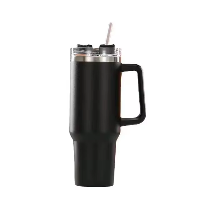 40oz Insulated Travel Mug with Straw and Handle 1200 ml