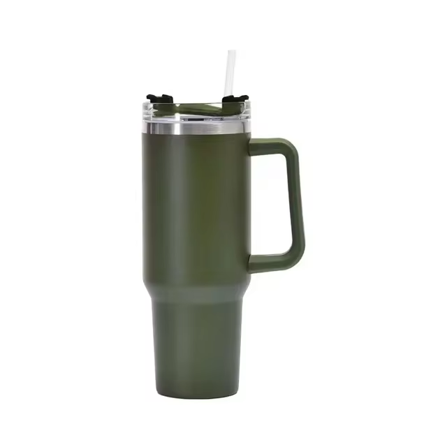 40oz Insulated Travel Mug with Straw and Handle 1200 ml