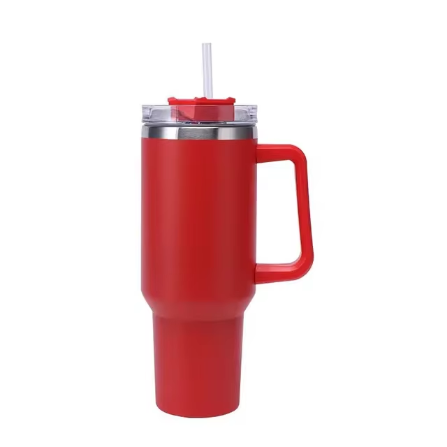 40oz Insulated Travel Mug with Straw and Handle 1200 ml