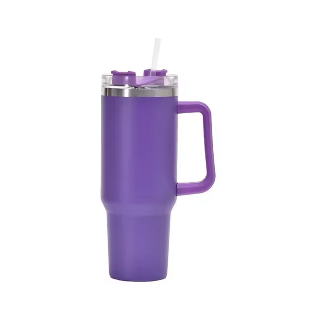 40oz Insulated Travel Mug with Straw and Handle 1200 ml